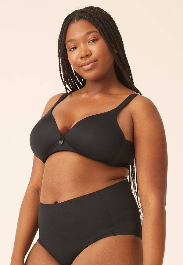 Naturana Soft-BH Mit Schale Und Entlastungsträgern - Schwarz