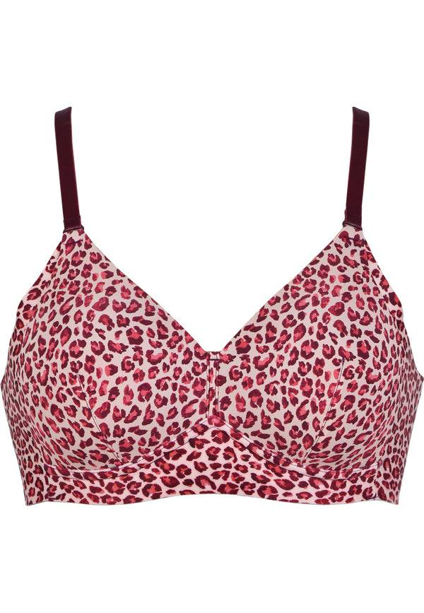 Naturana Soft-BH Mit Side Smoother Effekt - Leo Print Red