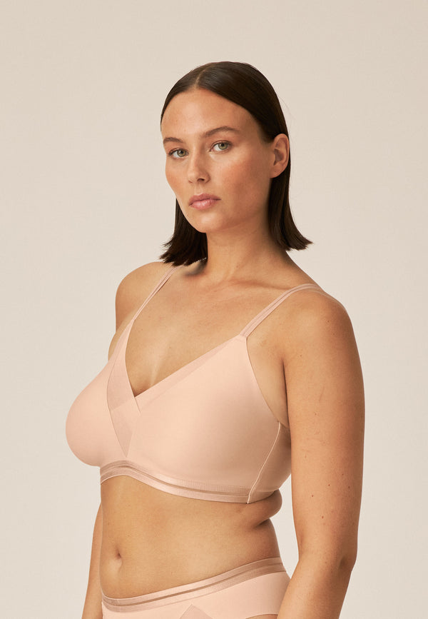 Naturana Softer Wohlfühl-BH Mit Mesh-Details - Light Beige