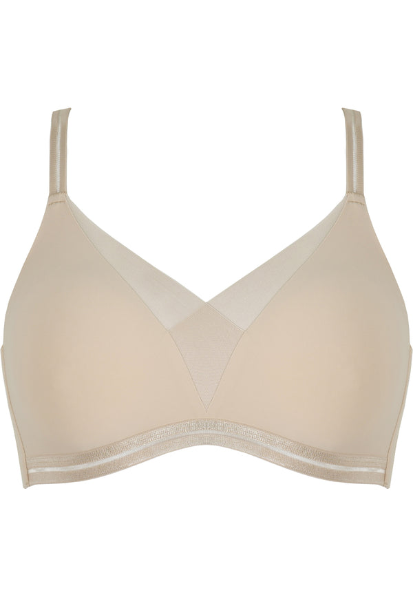 Naturana Softer Wohlfühl-BH Mit Mesh-Details - Light Beige