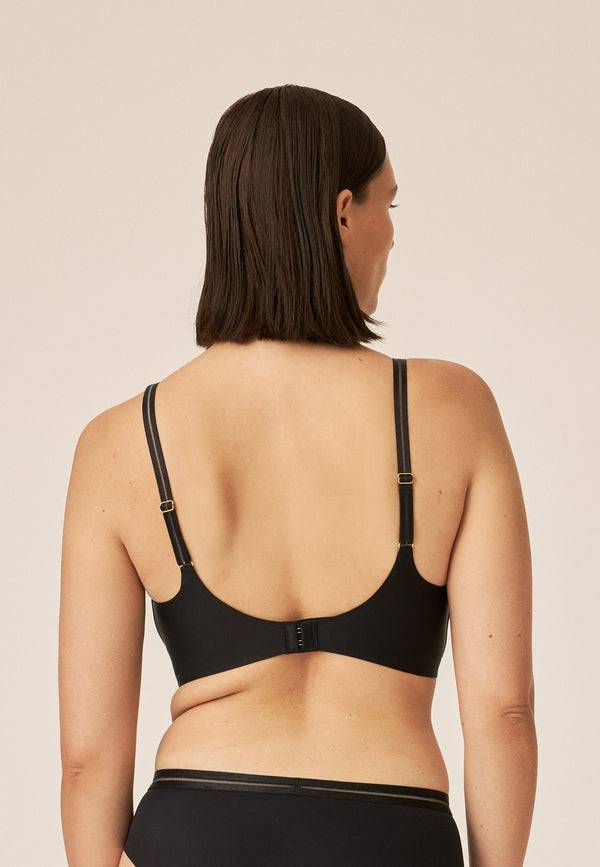 Naturana Softer Wohlfühl-BH Mit Mesh-Details - Schwarz