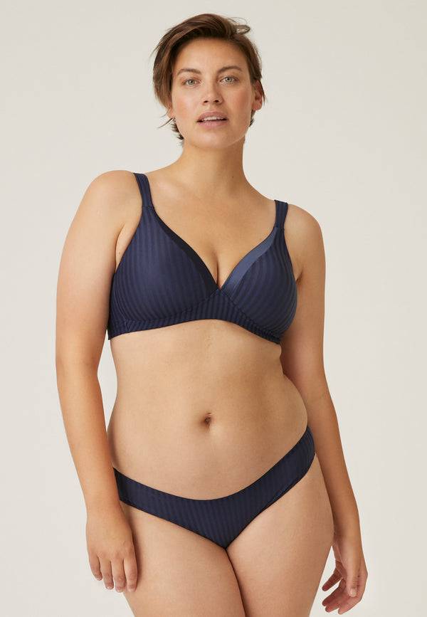 Naturana Streifen Soft-BH Mit Schale - Navy Gestreift