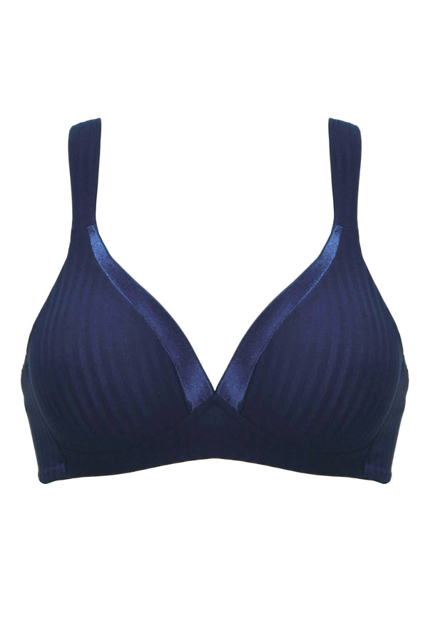 Naturana Streifen Soft-BH Mit Schale - Navy Gestreift