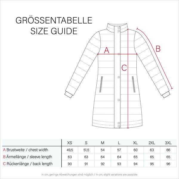 Navahoo Chaskaa Damen Lange Winter Steppjacke Mit KunstfellKragen