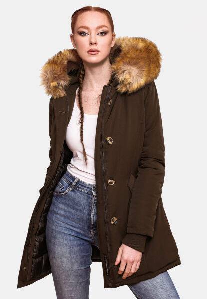 Navahoo Karmaa Damen Parka Winterjacke Warm Gefüttert