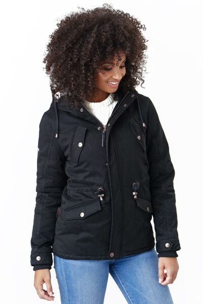 Navahoo Manolya Damen Parka Winterjacke Mit Teddyfell