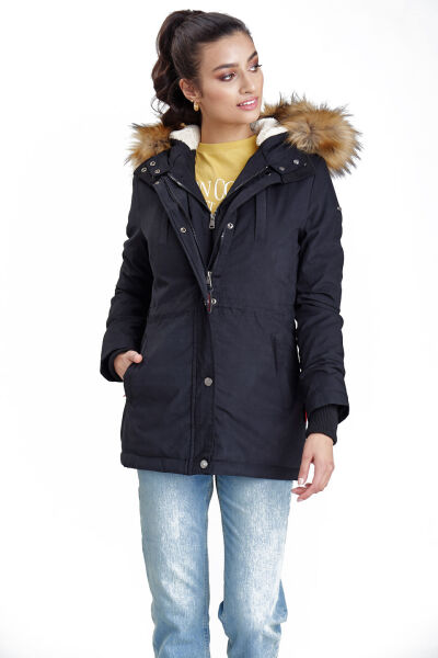 Navahoo Akira Warme Damen Winterjacke Mit Kapuze