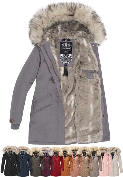Navahoo Navahoo Cristal Damen Winterjacke Parka Mit Kunstfell