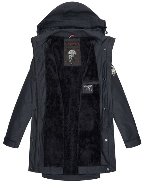 Navahoo Navahoo Deike Damen Regenjacke Regenmantel Lang Teddyfell