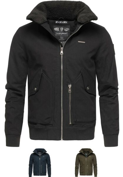 Navahoo Navahoo Herren Piloten Jacke mit Stehkragen