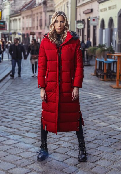 Navahoo Navahoo Isalie Damen Lange Winterjacke Gesteppt