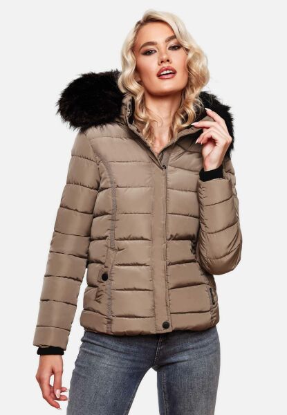 Navahoo Navahoo Miamor Damen Steppjacke Mit Teddyfell