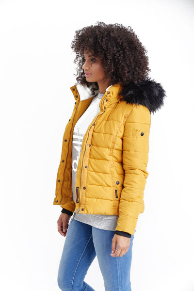 Navahoo Navahoo Miamor Damen Steppjacke Mit Teddyfell