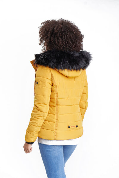 Navahoo Navahoo Miamor Damen Steppjacke Mit Teddyfell