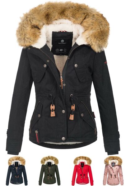 Navahoo Navahoo Pearl Damen Winterjacke mit Kunstfell