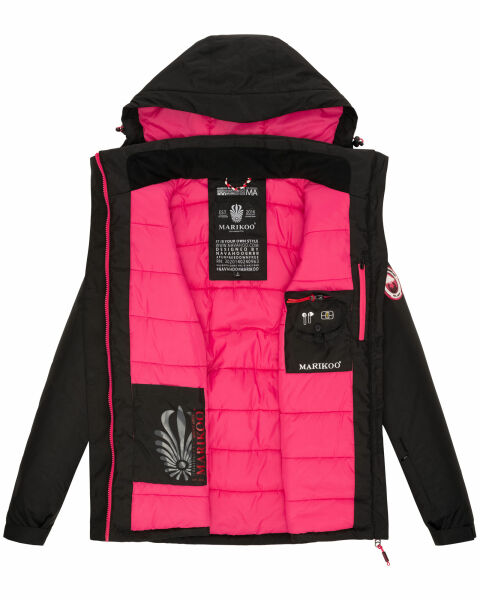 Navahoo Rabeaa Damen Winter Jacke Kurz Winterjacke Outdoor Kapuze Gefüttert