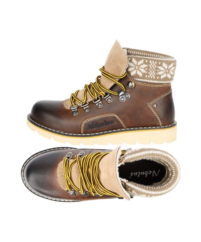 Nebulus Leder Winterstiefel FURGIE Damen Mit Merinowolle