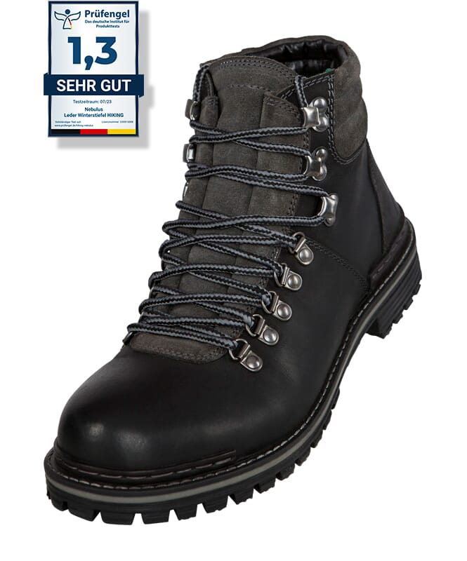 Nebulus Leder Winterstiefel HIKING Herren Mit Merinowolle