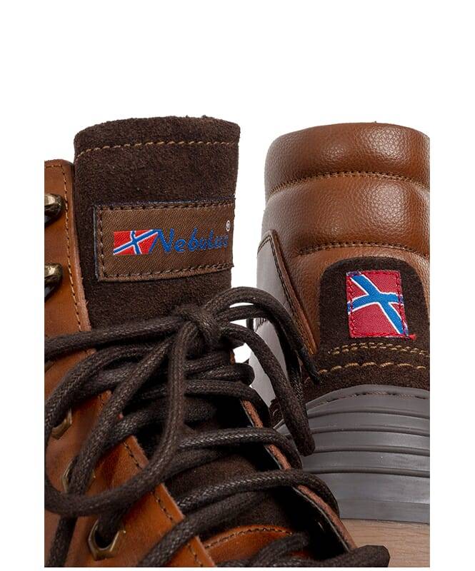 Nebulus Leder Winterstiefel NORDAS Herren Mit Merinowolle