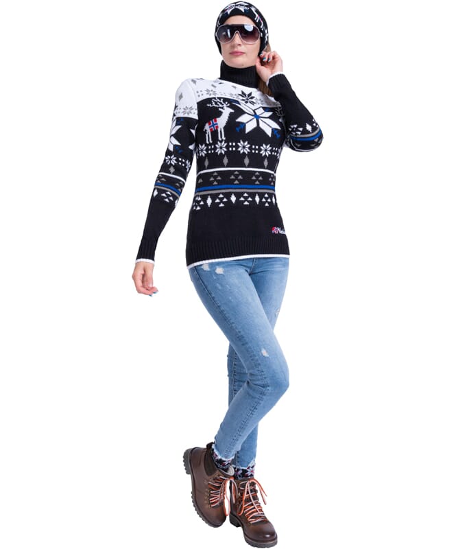Nebulus Norweger Strickpullover STAG Damen