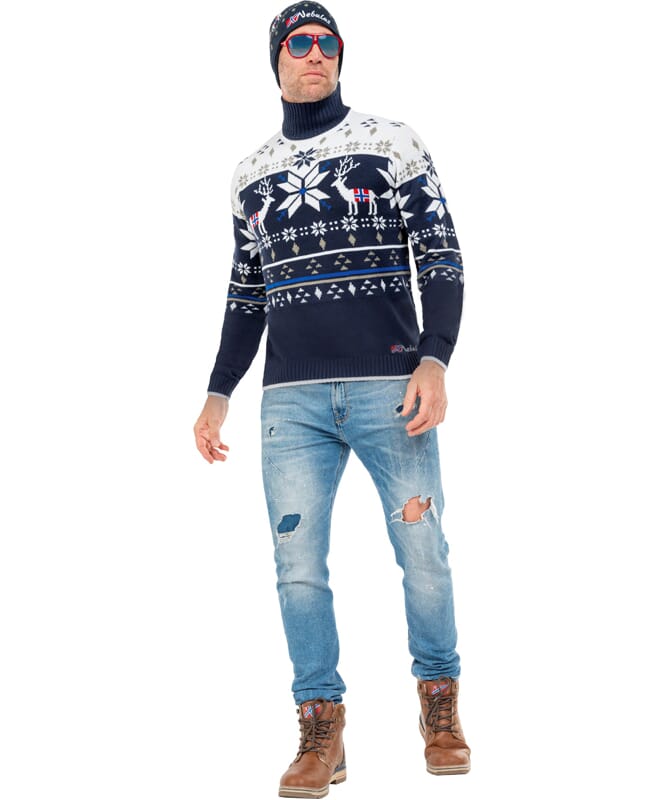 Nebulus Norweger Strickpullover STAG Herren