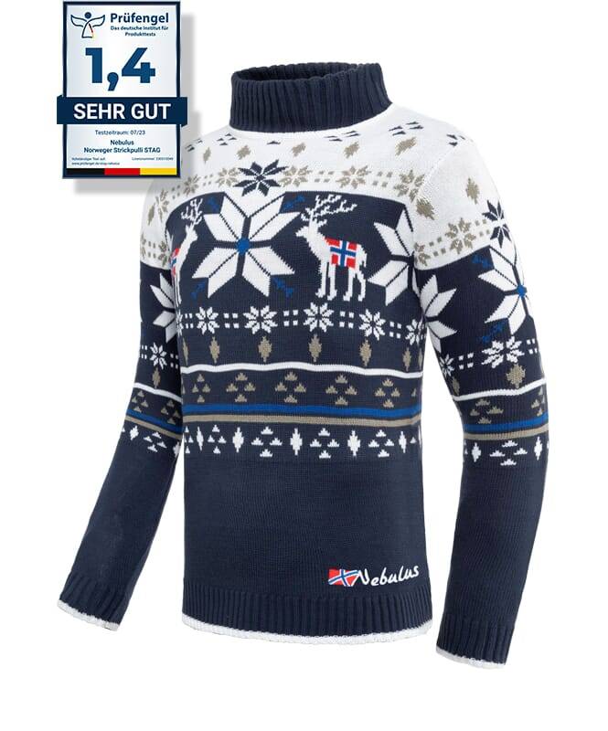 Nebulus Norweger Strickpullover STAG Herren