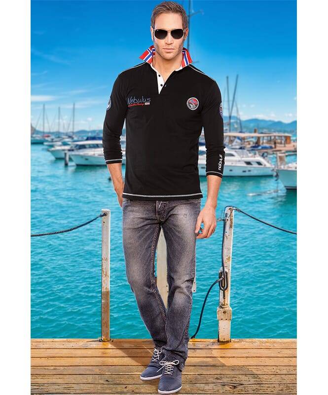 Nebulus Poloshirt Langarm BENTY Herren