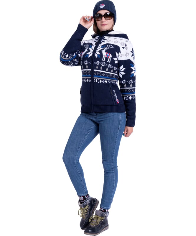 Nebulus Norweger Jacke Hoody Mit Teddyfell NORON Damen