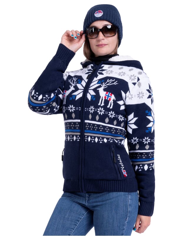 Nebulus Norweger Jacke Hoody Mit Teddyfell NORON Damen