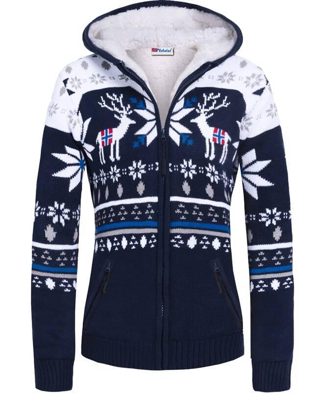 Nebulus Norweger Jacke Hoody mit Teddyfell NORON Damen