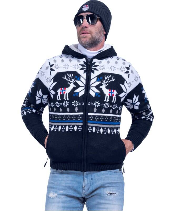 Nebulus Norweger Jacke Hoody Mit Teddyfell NORON Herren