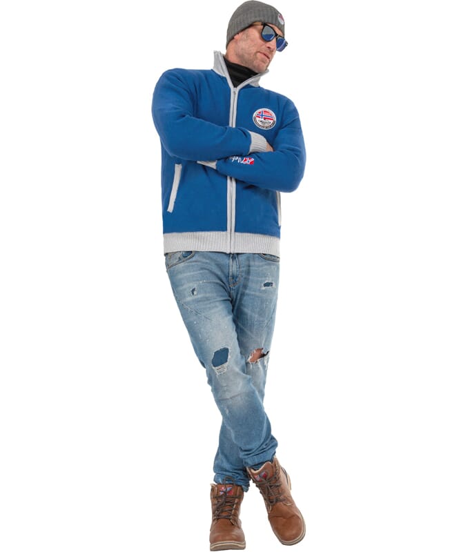 Nebulus Norweger Strickjacke Mit Teddyfell STORY Herren