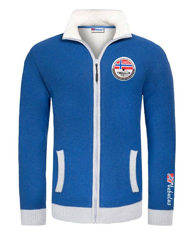 Nebulus Norweger Strickjacke mit Teddyfell STORY Herren