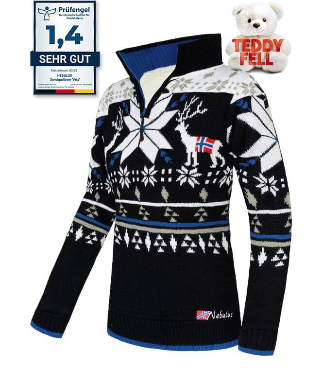 Nebulus Norweger Strickpulli Mit Teddyfell FRIA Damen