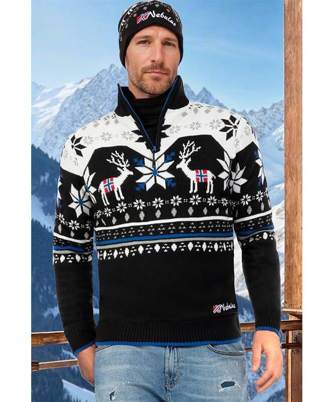 Nebulus Norweger Strickpulli Mit Teddyfell FRIA Herren