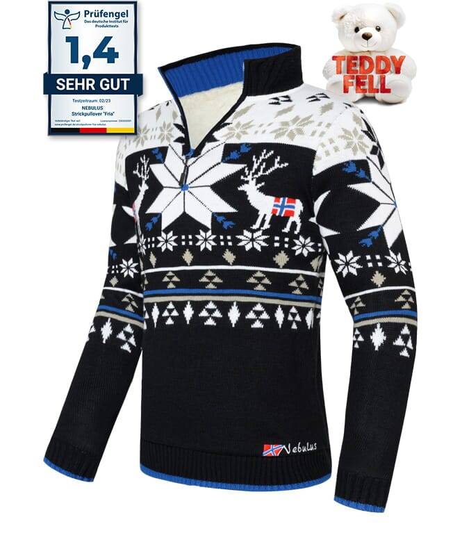 Nebulus Norweger Strickpulli Mit Teddyfell FRIA Herren
