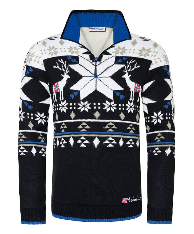 Nebulus Norweger Strickpulli mit Teddyfell FRIA Herren