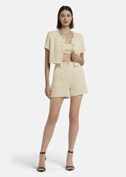 Nicowa Casual Bouclé Shorts - PALOWI In CREAMarticle Number NC9A12604011E-072