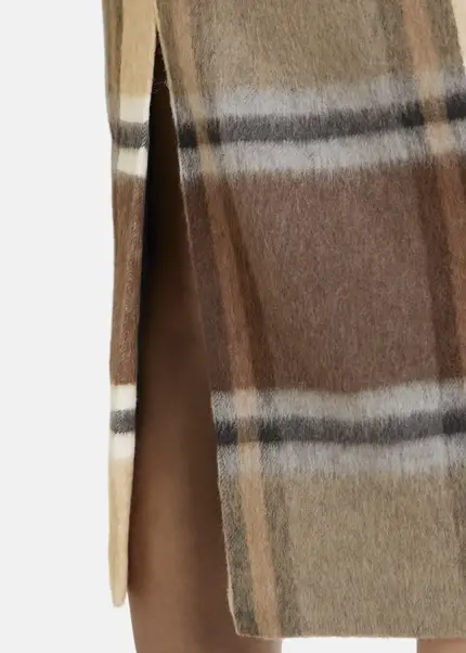 Nicowa Checked Midi Skirt LANOWA With Wool In BROWNarticle Number NC7A24004017E-151