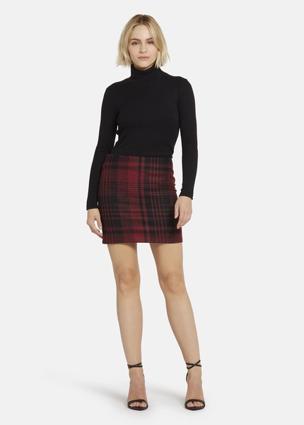 Nicowa Checked Mini Skirt With Wool - LANINO In REDarticle Number NC8A22016014E-047