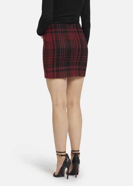 Nicowa Checked Mini Skirt With Wool - LANINO In REDarticle Number NC8A22016014E-047