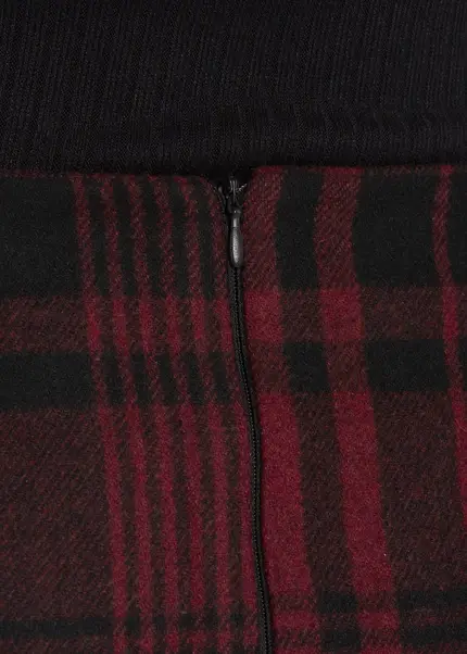 Nicowa Checked Mini Skirt With Wool - LANINO In REDarticle Number NC8A22016014E-047