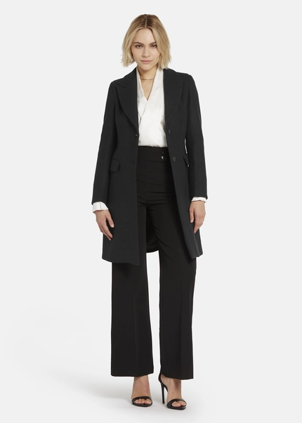 Nicowa Classic Wool Coat - CAPPOWA In BLACKarticle Number NC8A22402019E-002