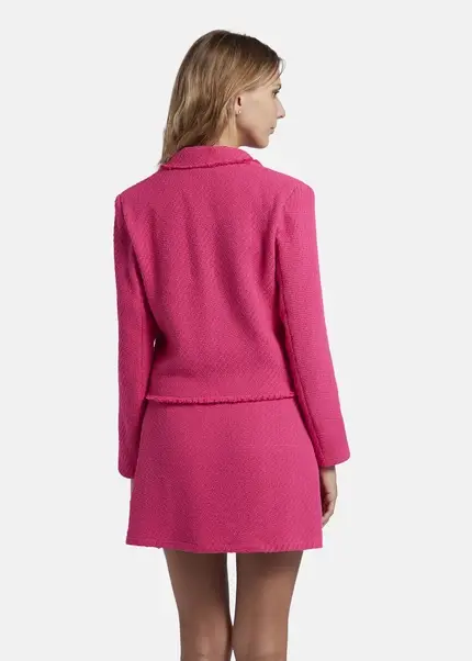 Nicowa Cropped Blazer In Bouclé - BAGIWO In PINKarticle Number NC7A32001044E-139