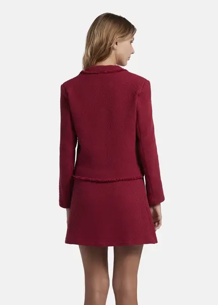 Nicowa Cropped Blazer Made Of Bouclé BAGIWO In Dark Berryarticle Number NC8A22505034E-011