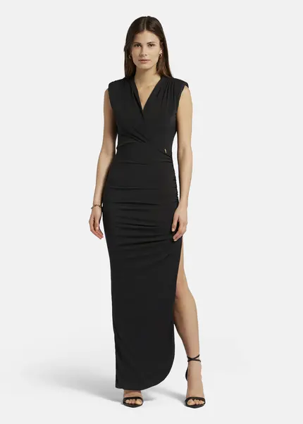 Nicowa Draped Maxi Dress In Jersey - MICATE In BLACKarticle Number NC9A1401519E-002