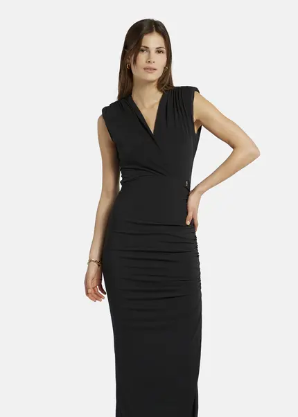 Nicowa Draped Maxi Dress In Jersey - MICATE In BLACKarticle Number NC9A1401519E-002