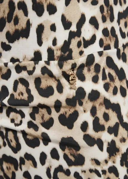 Nicowa Draped Mini Dress - MICIMA In BLACK LEOarticle Number NC8A22008017E-151