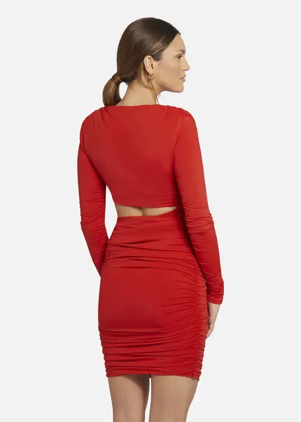 Nicowa Draped Mini Dress - OCAWI MINI In REDarticle Number NC9A24012014E-014