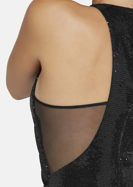 Nicowa Draped Sequin Evening Dress - LUCAWIA In BLACKarticle Number NC9A22911019E-002